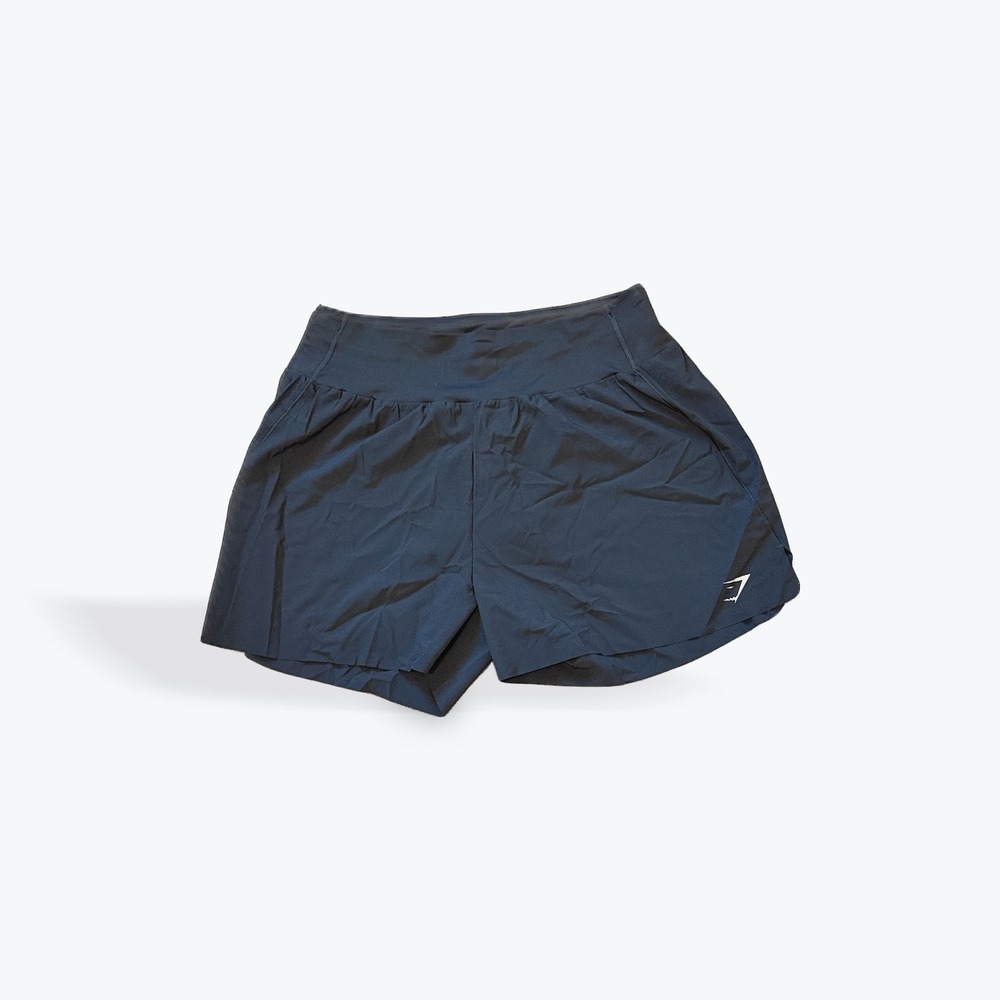 Gymshark Womens Black Running Shorts XL B1A4U Recycled Polyester Athletic Gym